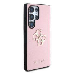 GUESS Калъф Samsung S25 Ultra, PU Grained 4G Metal Logo, розов – GUHCS25LPGT4MBP