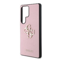 GUESS Калъф Samsung S25 Ultra, PU Grained 4G Metal Logo, розов – GUHCS25LPGT4MBP