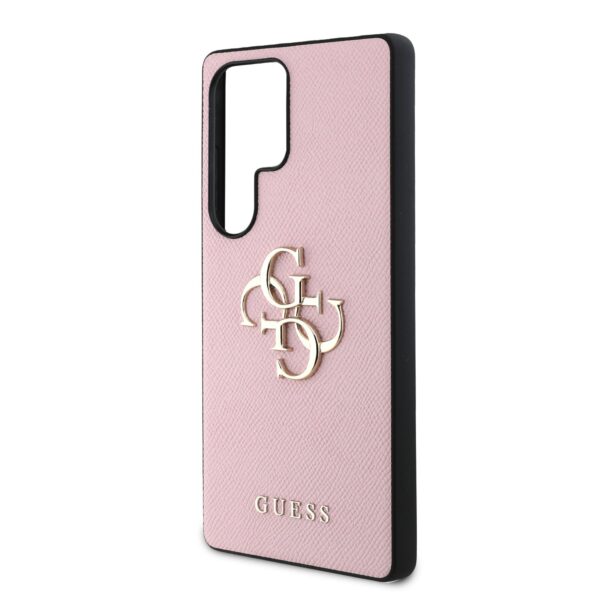 GUESS Калъф Samsung S25 Ultra, PU Grained 4G Metal Logo, розов – GUHCS25LPGT4MBP