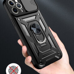 Kalaf Armor Camslide Udaroustoichiv Apple Iphone 16 Pro Cheren 5