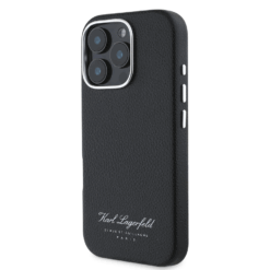 Калъф Karl Lagerfeld Apple iPhone 16 Pro Grained PU Hotel RSG Black