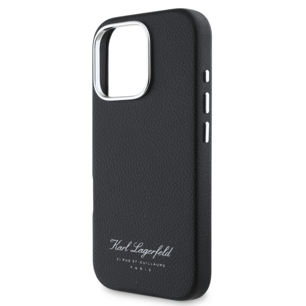 Калъф Karl Lagerfeld Apple iPhone 16 Pro Grained PU Hotel RSG Black