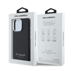 Калъф Karl Lagerfeld Apple iPhone 16 Pro Grained PU Hotel RSG Black
