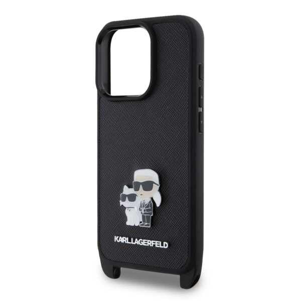 Калъф Karl Lagerfeld за iPhone 16 Pro Max - KLHCP16XSAKCPBK Saffiano Crossbody Strap - Image 4