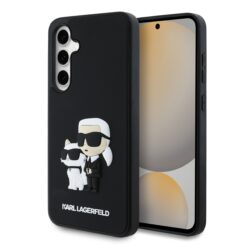 Kalaf Karl Lagerfeld Klhcs24fe3drkcnk Samsung S24 Fe 3d Rubber Karl And Choupette Black 1