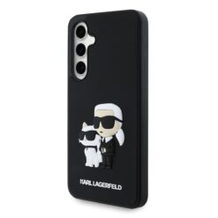 Kalaf Karl Lagerfeld Klhcs24fe3drkcnk Samsung S24 Fe 3d Rubber Karl And Choupette Black 3