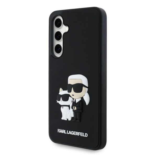 Kalaf Karl Lagerfeld Klhcs24fe3drkcnk Samsung S24 Fe 3d Rubber Karl And Choupette Black 3