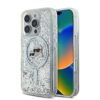 Калъф Karl Lagerfeld KLHMP16LLGKCSGH Apple iPhone 16 Pro Liquid Glitter Karl and Choupette Heads MagSafe Transparent