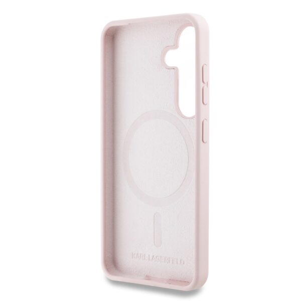 Karl Lagerfeld Калъф за Samsung S25 Plus – KLHMS25MSKCHTCP – Liquid Silicone K&CH Heads MagSafe Pink