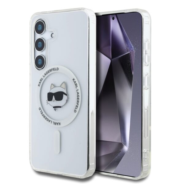 Калъф Karl Lagerfeld KLHMS25SHLSCHH Samsung S25 IML Choupette Head MagSafe Transparent