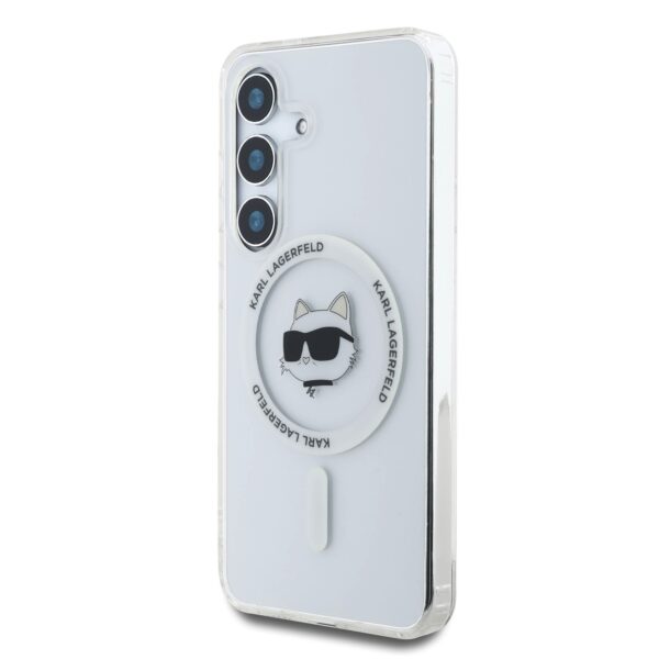 Калъф Karl Lagerfeld KLHMS25SHLSCHH Samsung S25 IML Choupette Head MagSafe Transparent