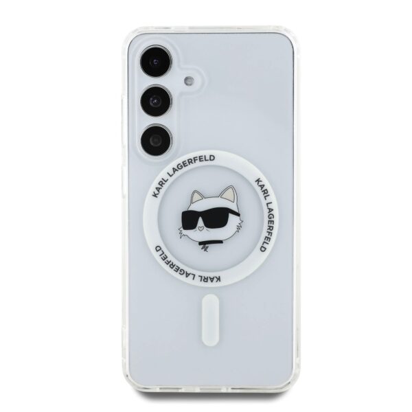 Калъф Karl Lagerfeld KLHMS25SHLSCHH Samsung S25 IML Choupette Head MagSafe Transparent