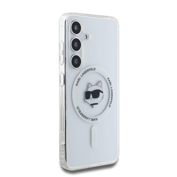 Калъф Karl Lagerfeld KLHMS25SHLSCHH Samsung S25 IML Choupette Head MagSafe Transparent