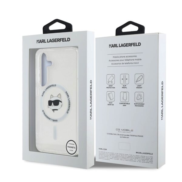 Калъф Karl Lagerfeld KLHMS25SHLSCHH Samsung S25 IML Choupette Head MagSafe Transparent