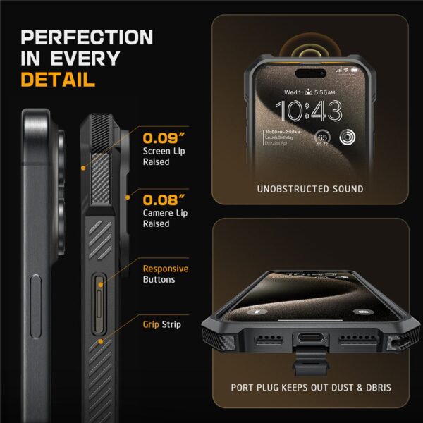 Kalaf Supcase Ub Grip Magsafe Apple Iphone 16 Pro Cheren 10