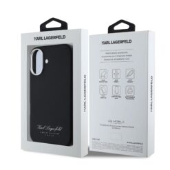 Karl Lagerfeld Калъф за iPhone 16, Hotel RSG, черен – KLHCP16SPGWCMKHK