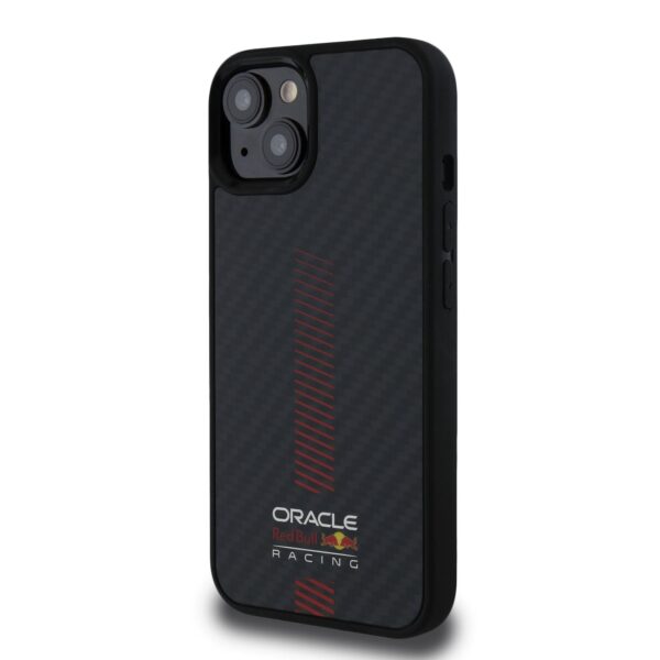 Red Bull Калъф за iPhone 13, Carbon Powerbar MagSafe, черен – RBHMP13M24CFGSMK