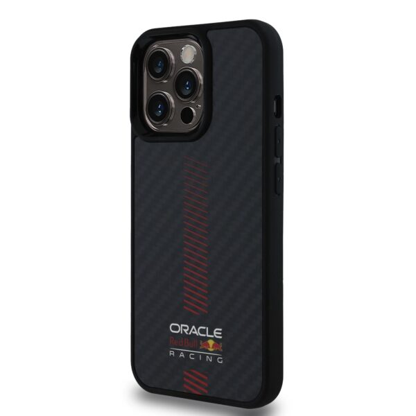 Red Bull Калъф Apple iPhone 13 Pro, Carbon Powerbar MagSafe, черен – RBHMP13L24CFGSMK