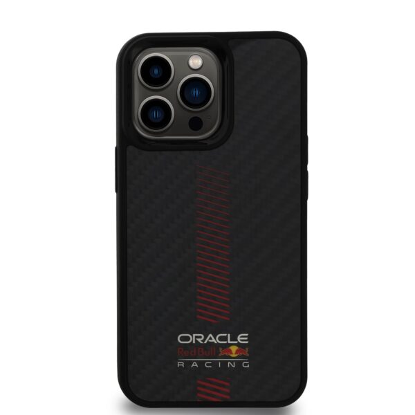 Red Bull Калъф Apple iPhone 13 Pro, Carbon Powerbar MagSafe, черен – RBHMP13L24CFGSMK