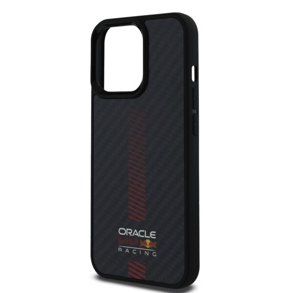 Red Bull Калъф Apple iPhone 13 Pro, Carbon Powerbar MagSafe, черен – RBHMP13L24CFGSMK