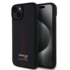 Red Bull Калъф за iPhone 14, Carbon Powerbar MagSafe, черен – RBHMP14S24CFGSMK