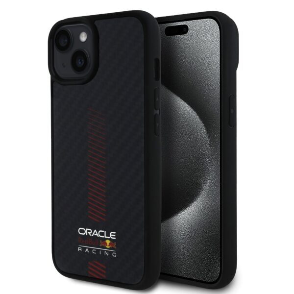 Red Bull Калъф за iPhone 14, Carbon Powerbar MagSafe, черен – RBHMP14S24CFGSMK