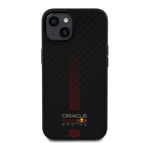 Red Bull Калъф за iPhone 14, Carbon Powerbar MagSafe, черен – RBHMP14S24CFGSMK