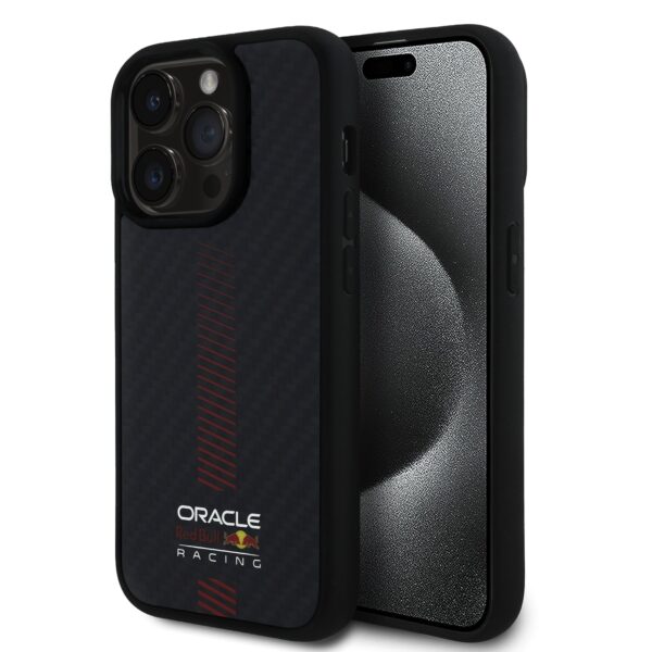 Red Bull Калъф за iPhone 14 Pro, Carbon Powerbar MagSafe