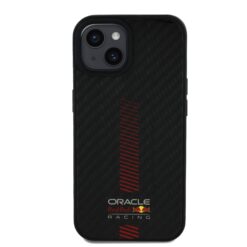 Red Bull Калъф за iPhone 15, Carbon Powerbar MagSafe