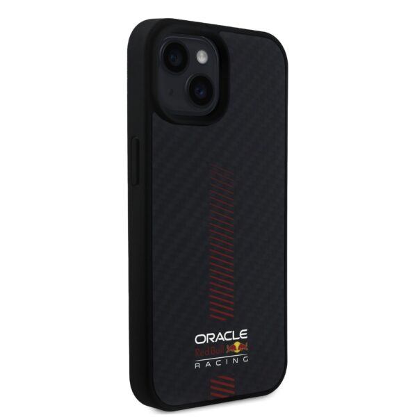 Red Bull Калъф за iPhone 15, Carbon Powerbar MagSafe