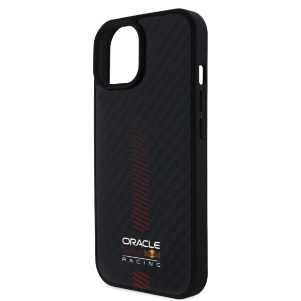 Red Bull Калъф за iPhone 15, Carbon Powerbar MagSafe