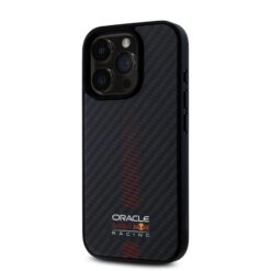 Red Bull Калъф за iPhone 15 Pro, Carbon Powerbar MagSafe, черен – RBHMP15L24CFGSMK