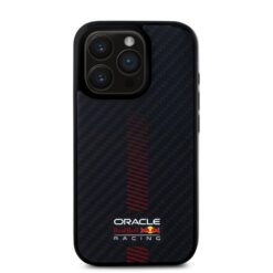 Red Bull Калъф за iPhone 15 Pro, Carbon Powerbar MagSafe, черен – RBHMP15L24CFGSMK