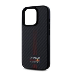 Red Bull Калъф за iPhone 15 Pro, Carbon Powerbar MagSafe, черен – RBHMP15L24CFGSMK