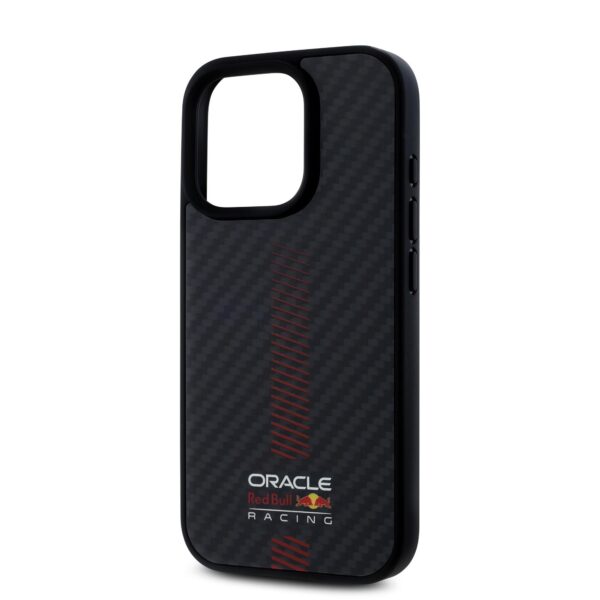 Red Bull Калъф за iPhone 15 Pro, Carbon Powerbar MagSafe, черен – RBHMP15L24CFGSMK