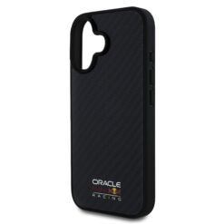 Red Bull Калъф за iPhone 16, Carbon Shiny Logo MagSafe, черен – RBHMP16S24CFILSK