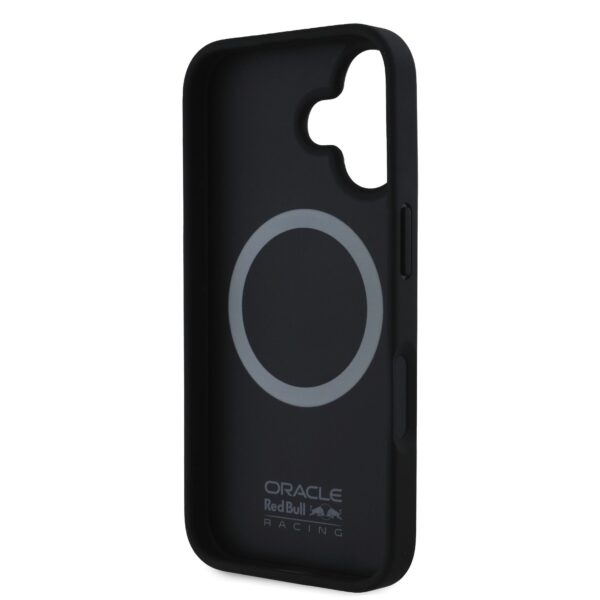 Red Bull Калъф за iPhone 16, Carbon Shiny Logo MagSafe, черен – RBHMP16S24CFILSK