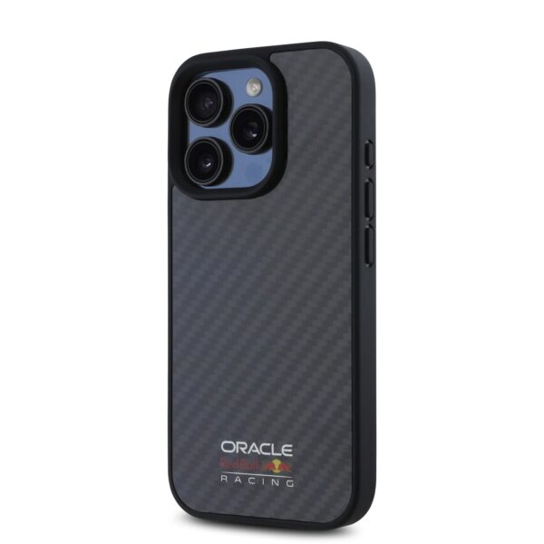 Red Bull Калъф Apple iPhone 16 Pro, Carbon Shiny Logo MagSafe, черен – RBHMP16L24CFILSK
