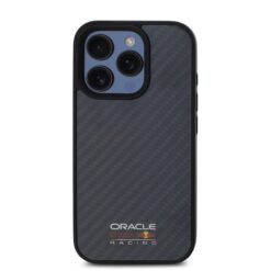 Red Bull Калъф за iPhone 16 Pro Max, черен –  Carbon Shiny Logo MagSafe