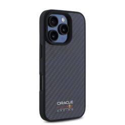 Red Bull Калъф за iPhone 16 Pro Max, черен –  Carbon Shiny Logo MagSafe
