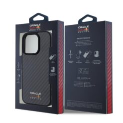 Red Bull Калъф за iPhone 16 Pro Max, черен –  Carbon Shiny Logo MagSafe