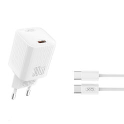 Зарядно устройство 30W + кабел Type-C-C - 220V - XO