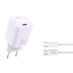 Зарядно устройство 30W + кабел Type-C-C - 220V - XO