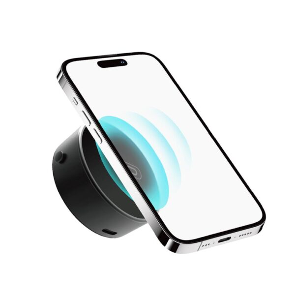 Холдер с вакуум, Suction cup Magnetic 360 Rotating /черен/