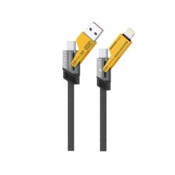 USB Кабел 4 в 1, USB-A+Type-C към Type-C+Lightning, 1м, 60W, NB283