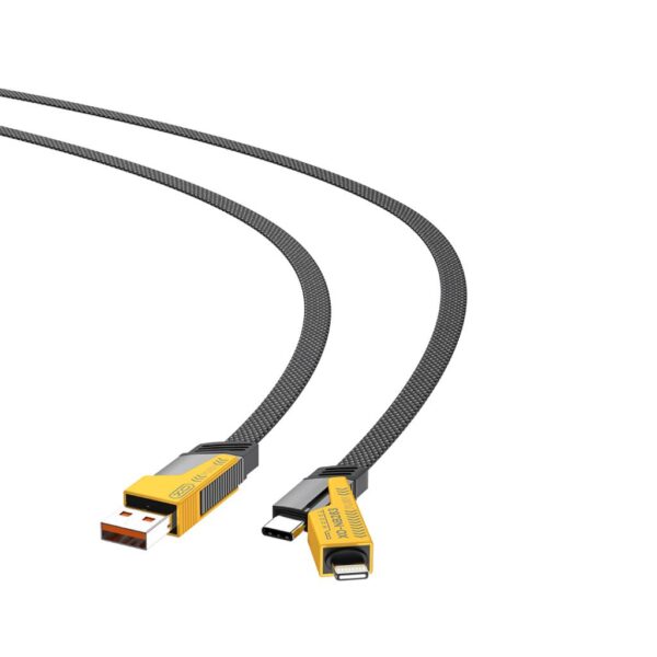 USB Кабел 4 в 1, USB-A+Type-C към Type-C+Lightning, 1м, 60W, NB283 - Image 3