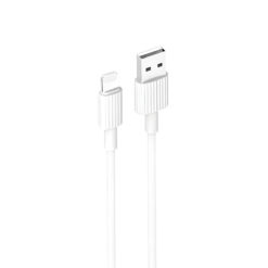 USB Кабел Lightning за зареждане/данни, 1м, 2.4A /черен/