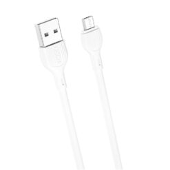 USB Кабел Micro USB за зареждане/данни, 1м, 2A /бял/