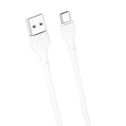 Кабел USB-A – Type-C, 1м, 2A, NB200 /бял/