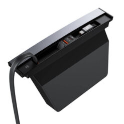 BASEUS T-Space Хъб за вграждане за автомобили TESLA, 2xUSB-A, 2xUSB-C +  2 кабелa C и C, 45W